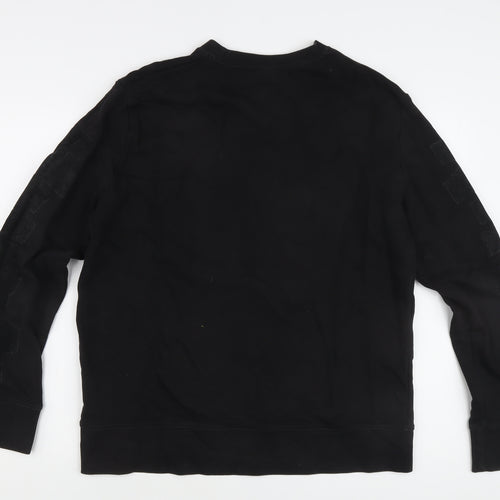 H&M Unisex Adults Black Pullover Sweatshirt L
