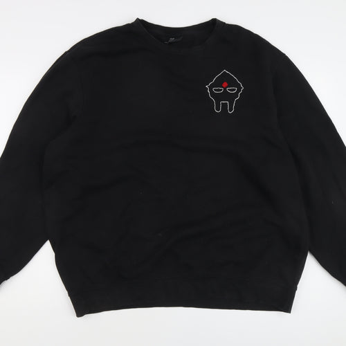 H&M Men's Black XL Relaxed Fit Sweatshirt