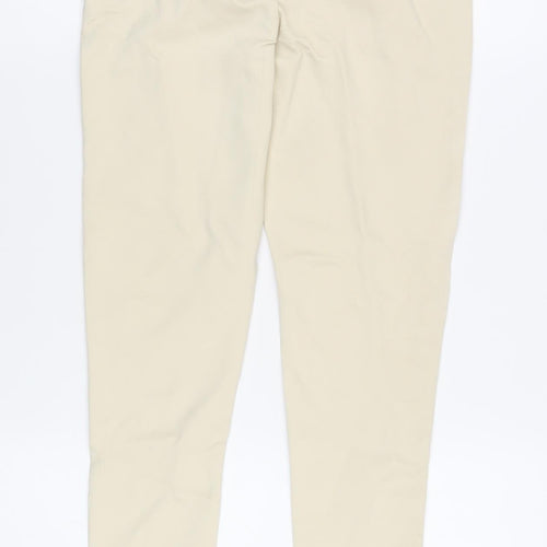 Zara Women's Beige High-Rise Leggings S