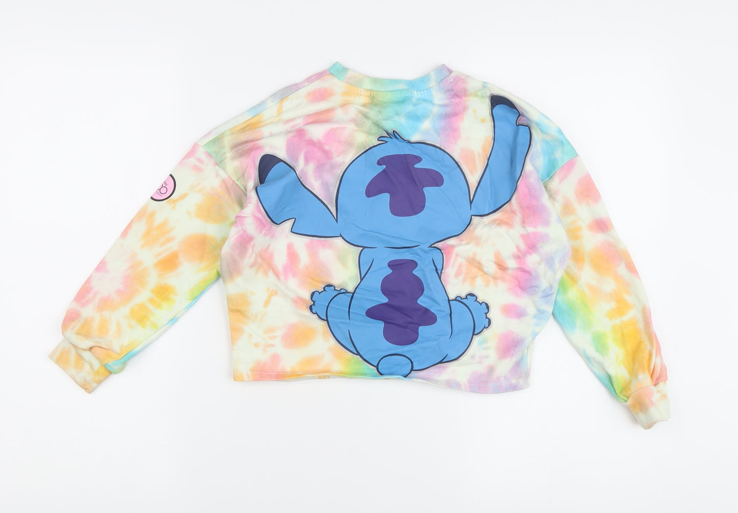 Disney Girls Multicoloured 7-8Y Stitch Pullover Sweatshirt