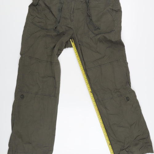 Marks and Spencer Women's Green Cargo Trousers Size 14