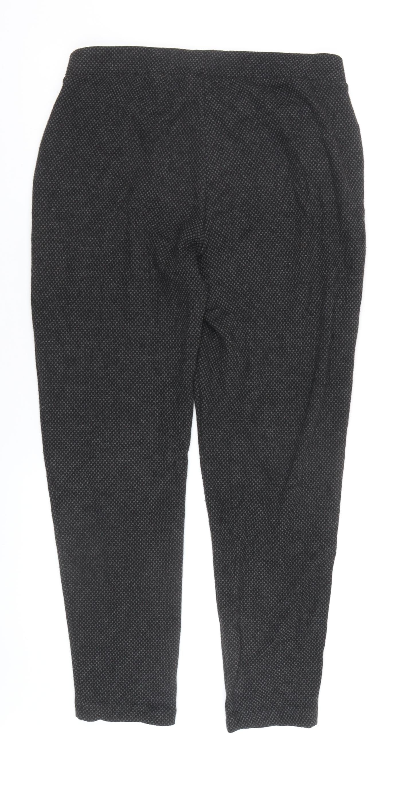 Next Women Grey Cropped Cigarette Trousers Size 12