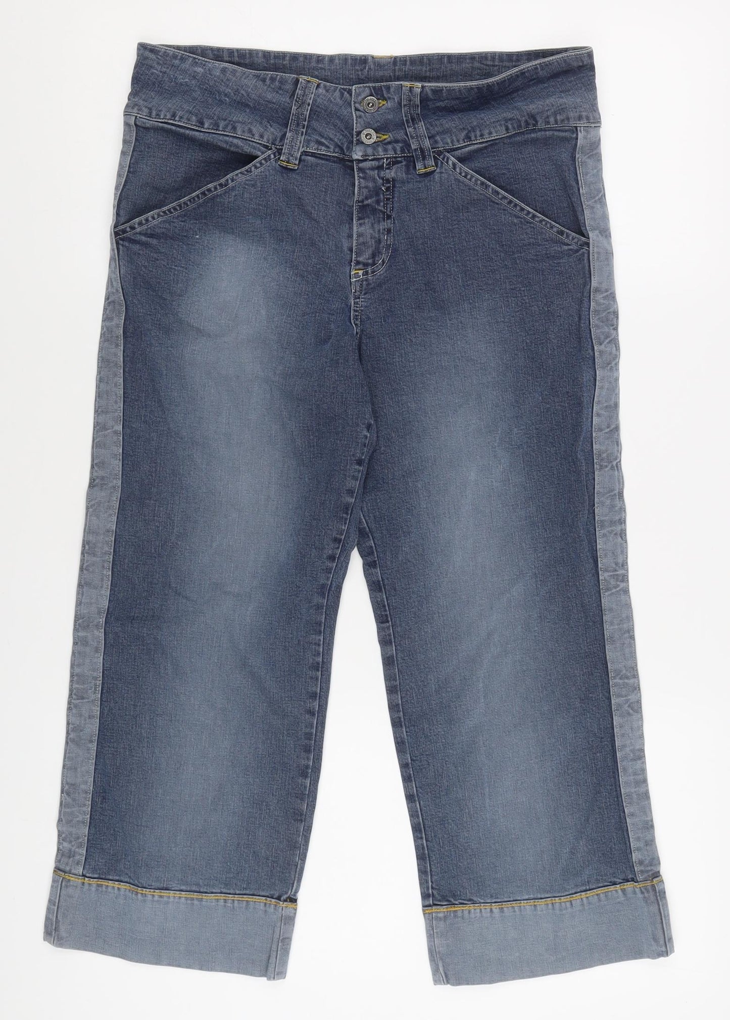 Billabong Women's Blue Cropped Jeans L Medium Wash