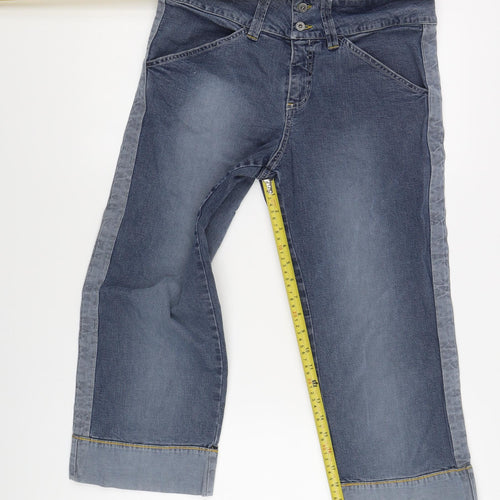 Billabong Women's Blue Cropped Jeans L Medium Wash