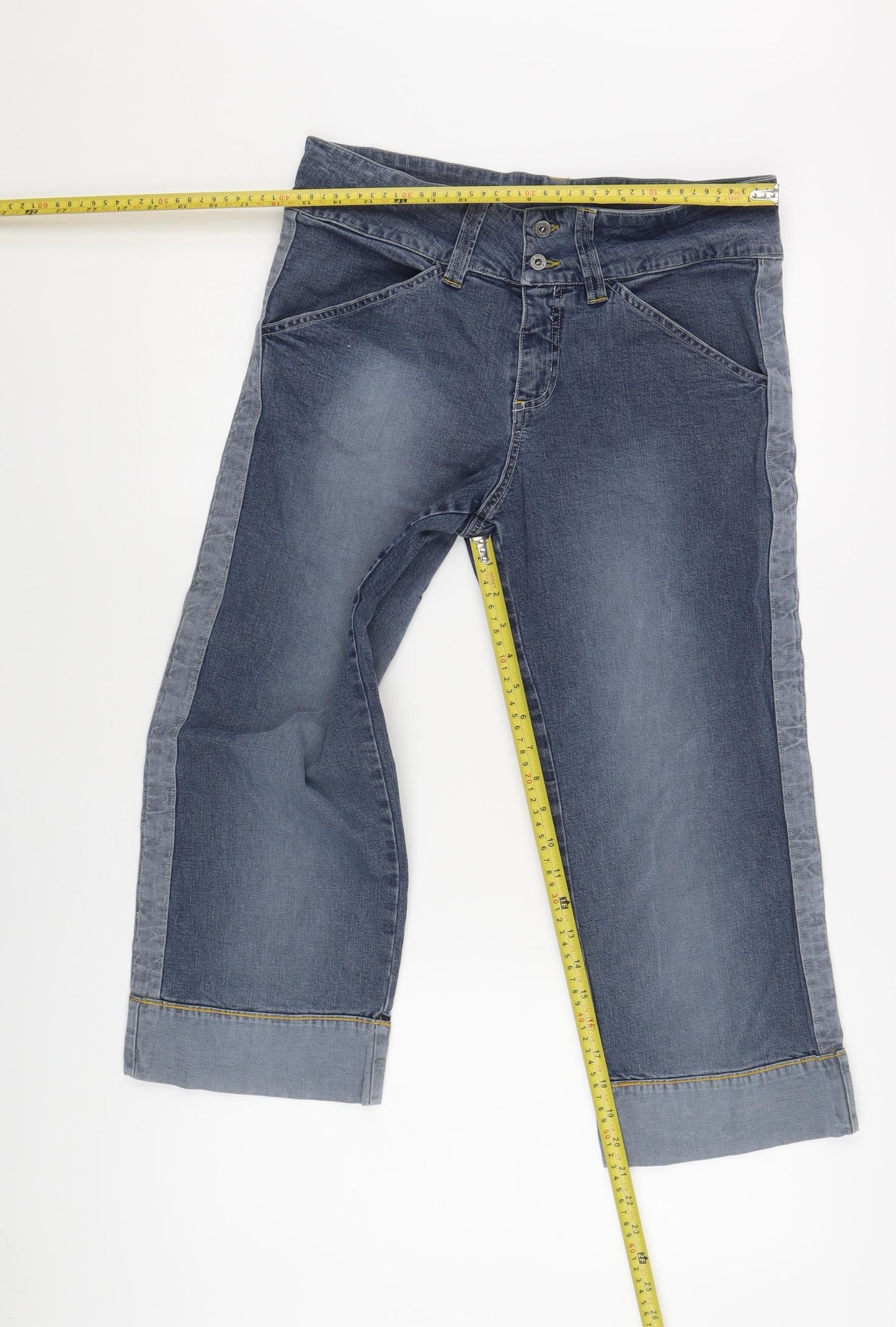 Billabong Women's Blue Cropped Jeans L Medium Wash