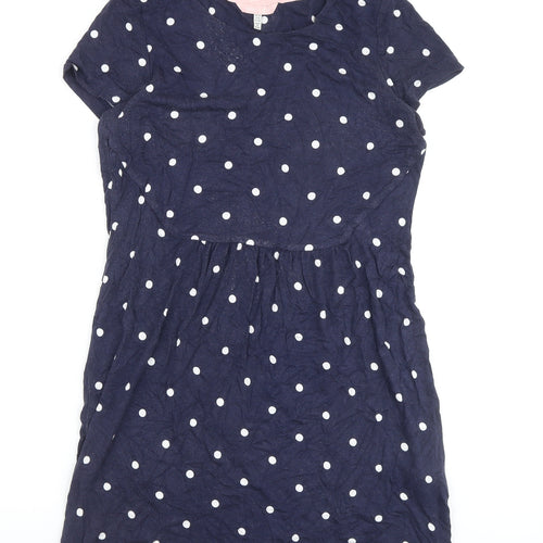 Joules Women’s Blue Polka Dot Short Dress Size 10