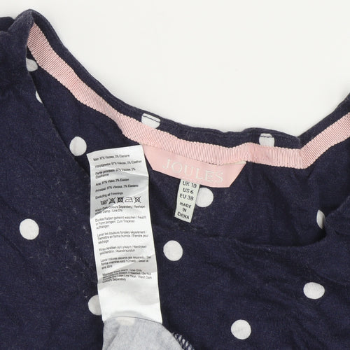 Joules Women’s Blue Polka Dot Short Dress Size 10