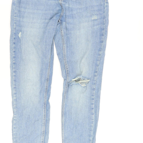 Vero Moda Women's Blue Distressed Boyfriend Jeans M