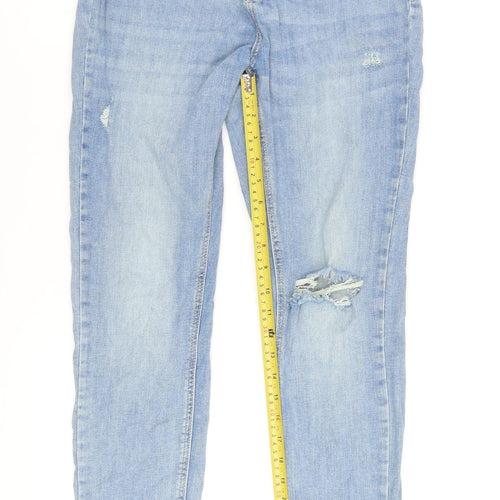 Vero Moda Women's Blue Distressed Boyfriend Jeans M