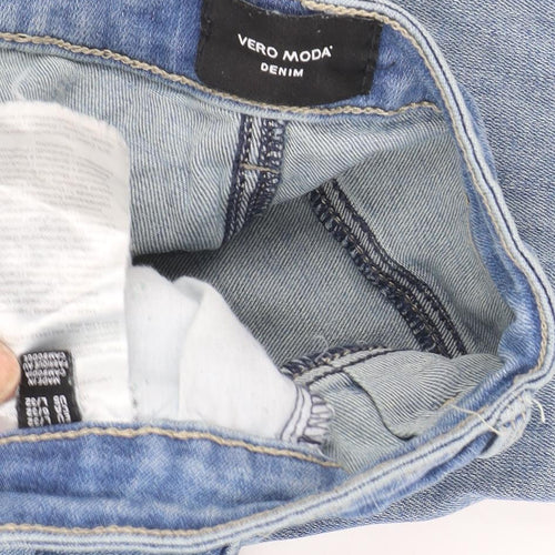 Vero Moda Women's Blue Distressed Boyfriend Jeans M