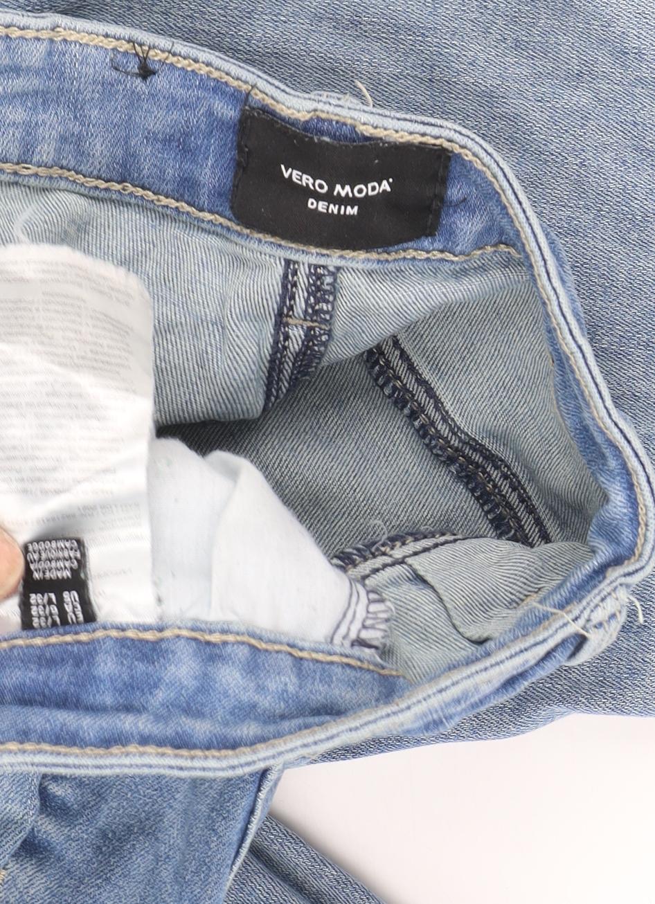 Vero Moda Women's Blue Distressed Boyfriend Jeans M