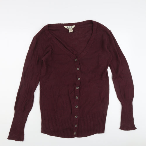 IDI by Matthew Men's Red V-Neck Cotton Cardigan - Size L