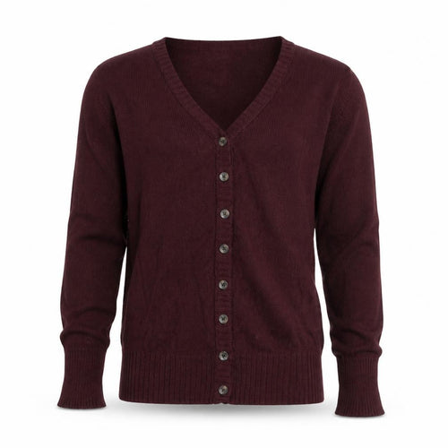 IDI by Matthew Men's Red V-Neck Cotton Cardigan - Size L