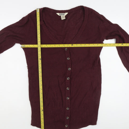 IDI by Matthew Men's Red V-Neck Cotton Cardigan - Size L