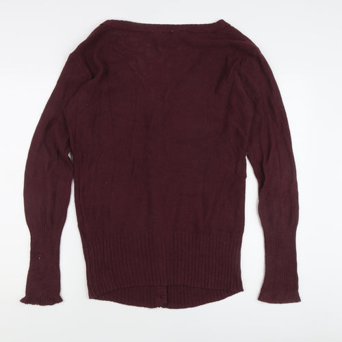 IDI by Matthew Men's Red V-Neck Cotton Cardigan - Size L