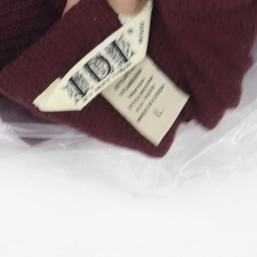 IDI by Matthew Men's Red V-Neck Cotton Cardigan - Size L