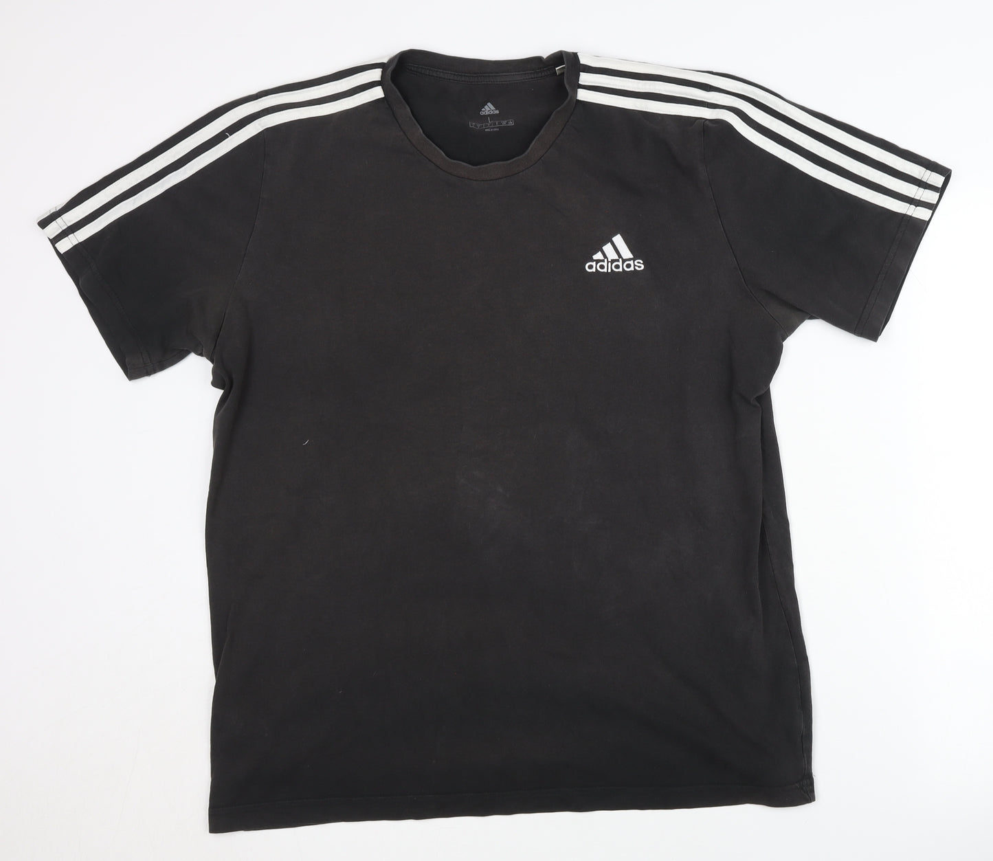 Adidas Men's Black L T-Shirt, Classic Style