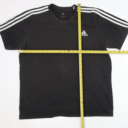 Adidas Men's Black L T-Shirt, Classic Style