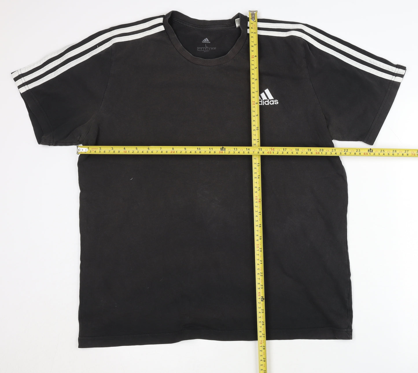 Adidas Men's Black L T-Shirt, Classic Style