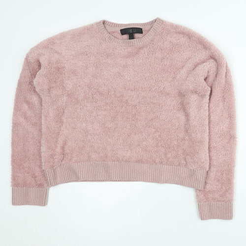 Topshop Petite Pink Knit Sweatshirt, Size 12