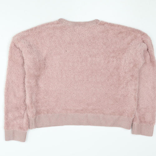Topshop Petite Pink Knit Sweatshirt, Size 12