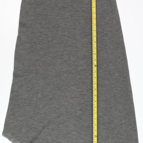H&M Women's Grey Asymmetric Long Sleeve Dress S