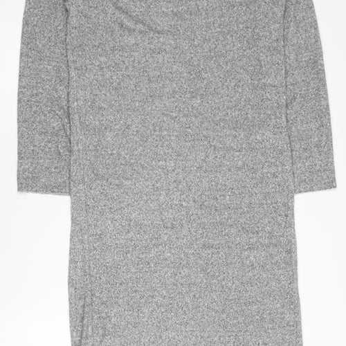 Zara Women Grey Shift Dress, Size 10, Long Sleeve, Winter