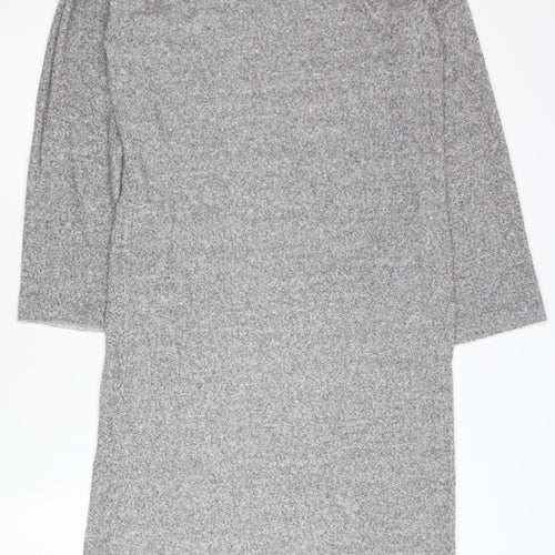 Zara Women Grey Shift Dress, Size 10, Long Sleeve, Winter