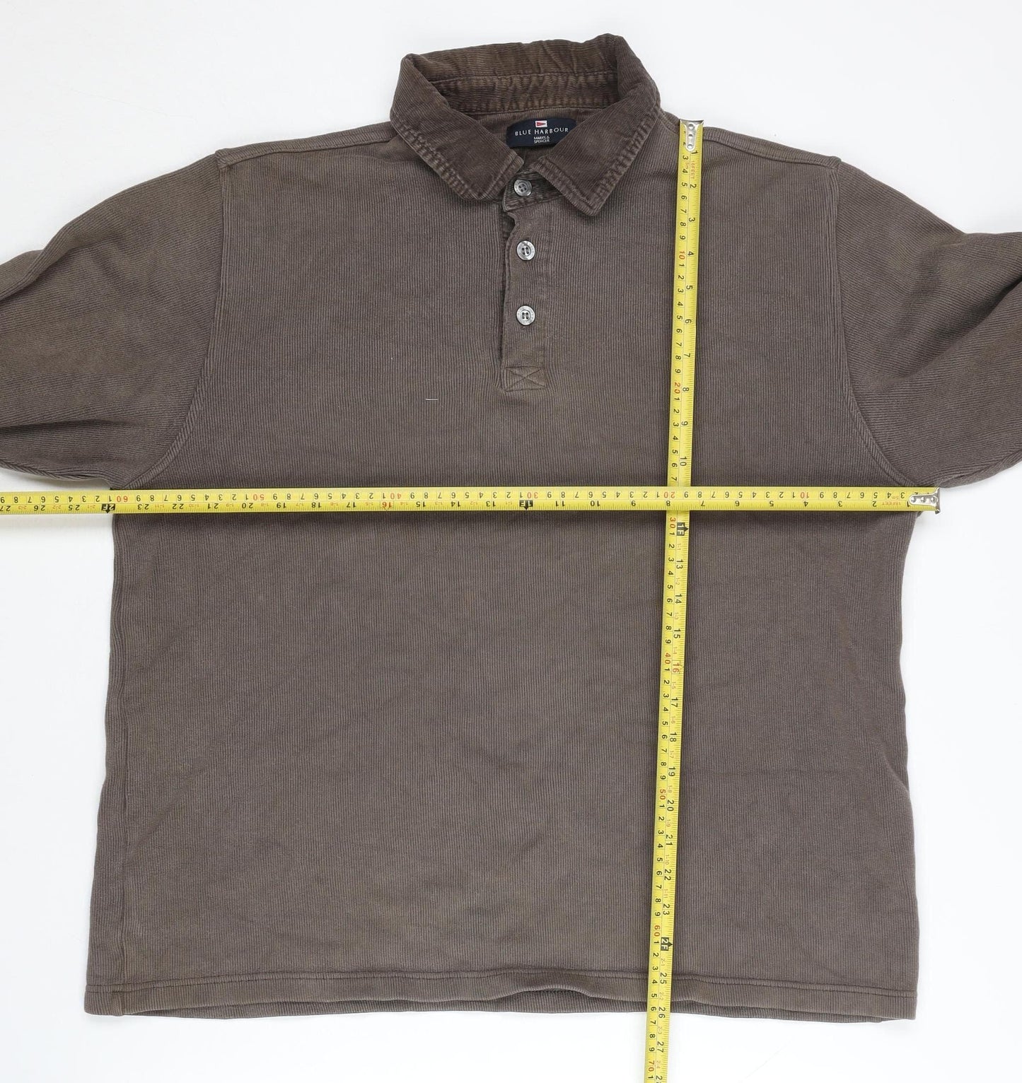 Marks and Spencer Men’s Brown Henley Sweatshirt, Size L