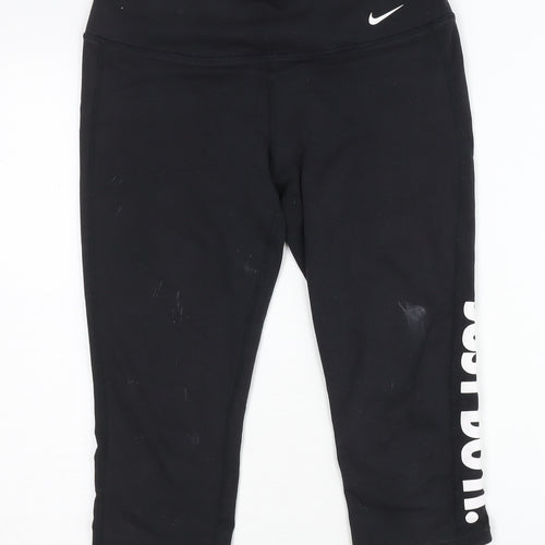 Nike Women's Black Cropped Leggings, Size S