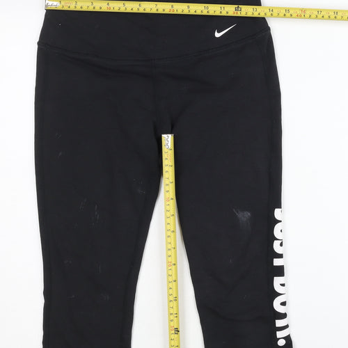 Nike Women's Black Cropped Leggings, Size S