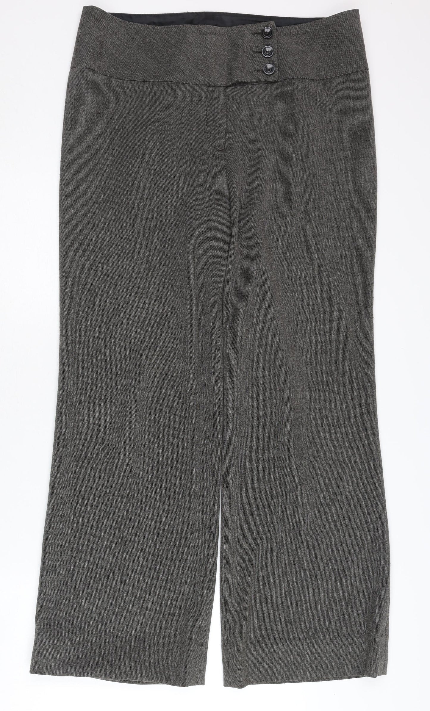 Debenhams Women's Grey Trousers Size 12 Regular Fit