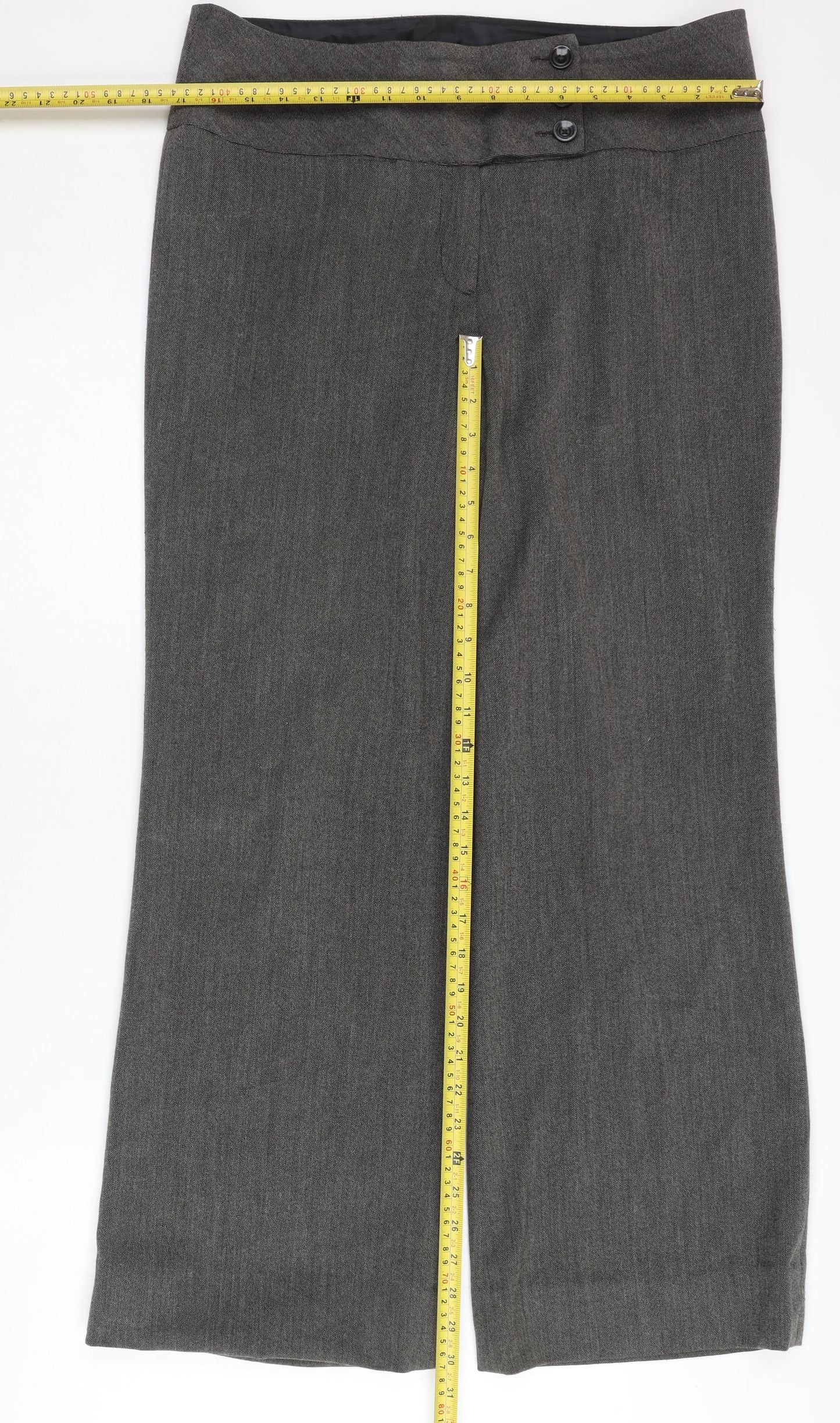 Debenhams Women's Grey Trousers Size 12 Regular Fit