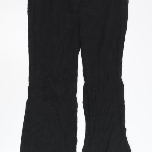 Marks and Spencer Black Womens Flared Trousers Size 12