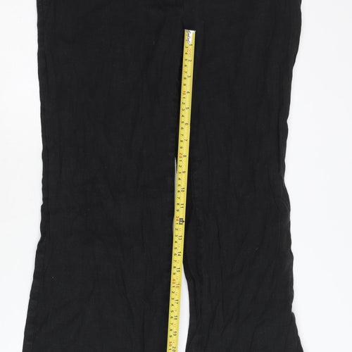 Marks and Spencer Black Womens Flared Trousers Size 12