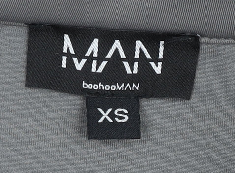 boohooMAN Men's Grey XS Basic Jacket - Casual Mid-Length