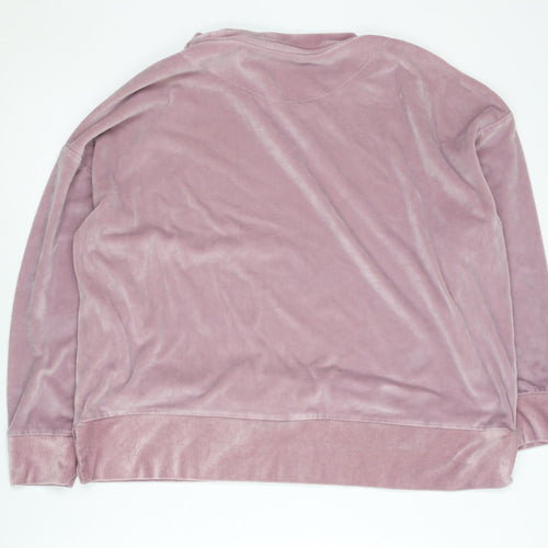 Dunnes Stores Women's Pink Velvet Pullover Sweatshirt Size 16