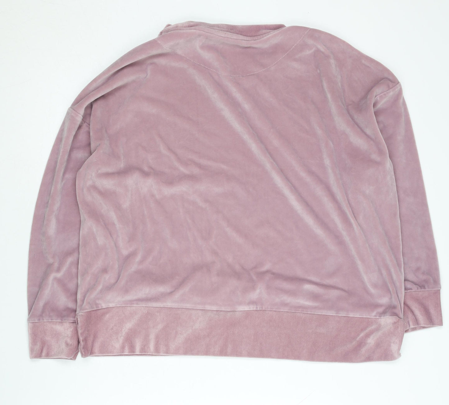 Dunnes Stores Women's Pink Velvet Pullover Sweatshirt Size 16