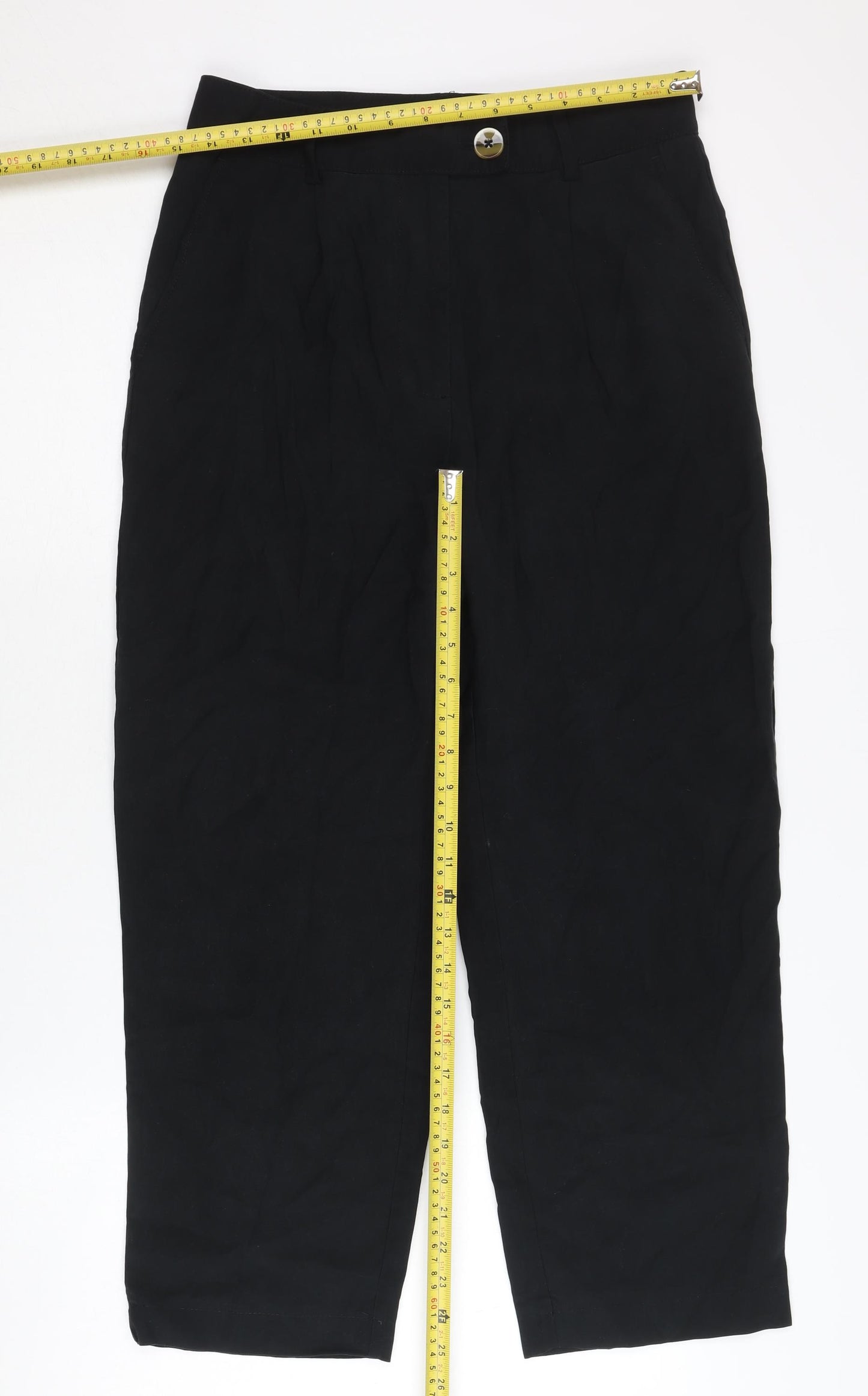 MNG Women's Black Straight Leg Trousers - Size 8