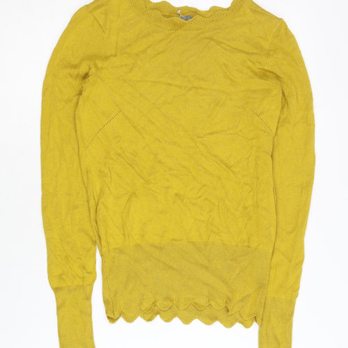 Oasis Women's Yellow XS Long Sleeve Knit Jumper