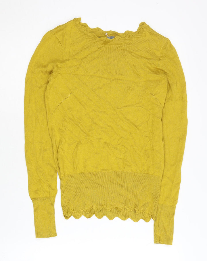 Oasis Women's Yellow XS Long Sleeve Knit Jumper