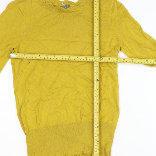 Oasis Women's Yellow XS Long Sleeve Knit Jumper