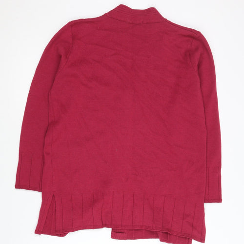 VIEW Women's Red Cardigan V-Neck Size 5 Casual