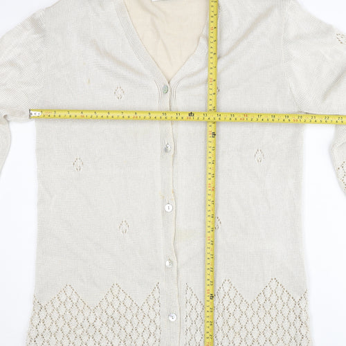 Berketex Women's Ivory Cardigan Size 14 V-Neck