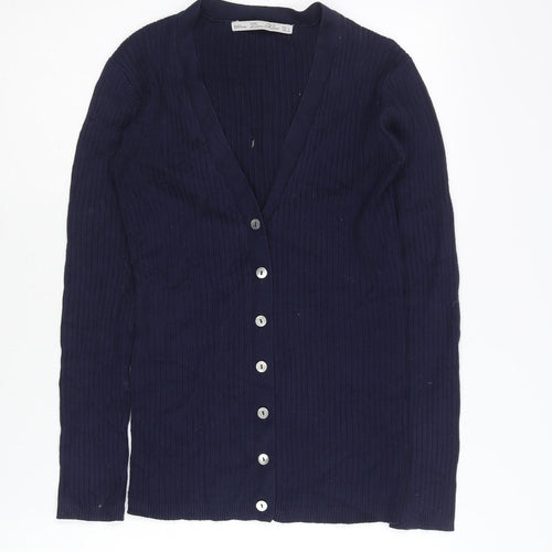 Fiona Mei Women's Blue Cardigan, L, V-Neck