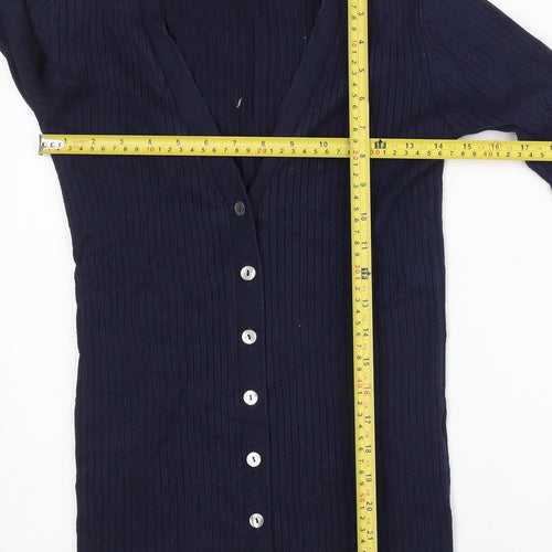 Fiona Mei Women's Blue Cardigan, L, V-Neck