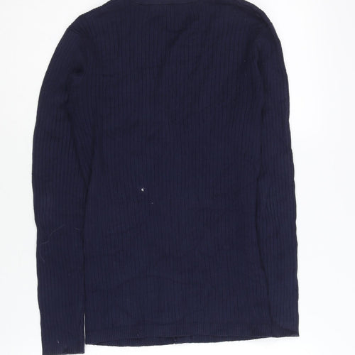 Fiona Mei Women's Blue Cardigan, L, V-Neck