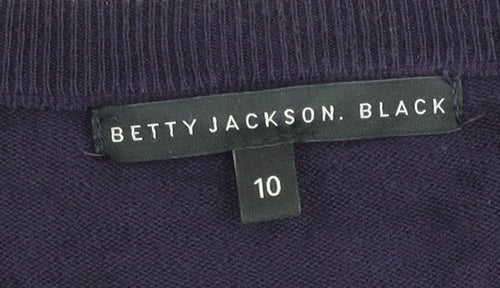 Betty Jackson Black Women's Purple Cardigan Size 10