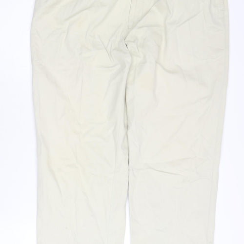 BHS Men's Beige Chino Trousers 36W 30L Casual Cotton