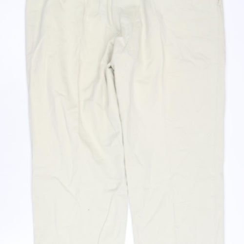 BHS Men's Beige Chino Trousers 36W 30L Casual Cotton